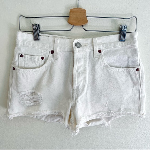 Distressed Denim Shorts 